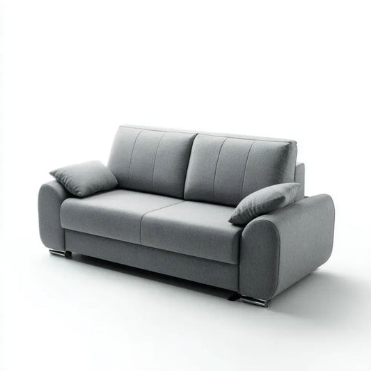 Sofa, 2-osobowa poliester z kanapą z 2 poduszkami, 170 x 90 x 88 cm