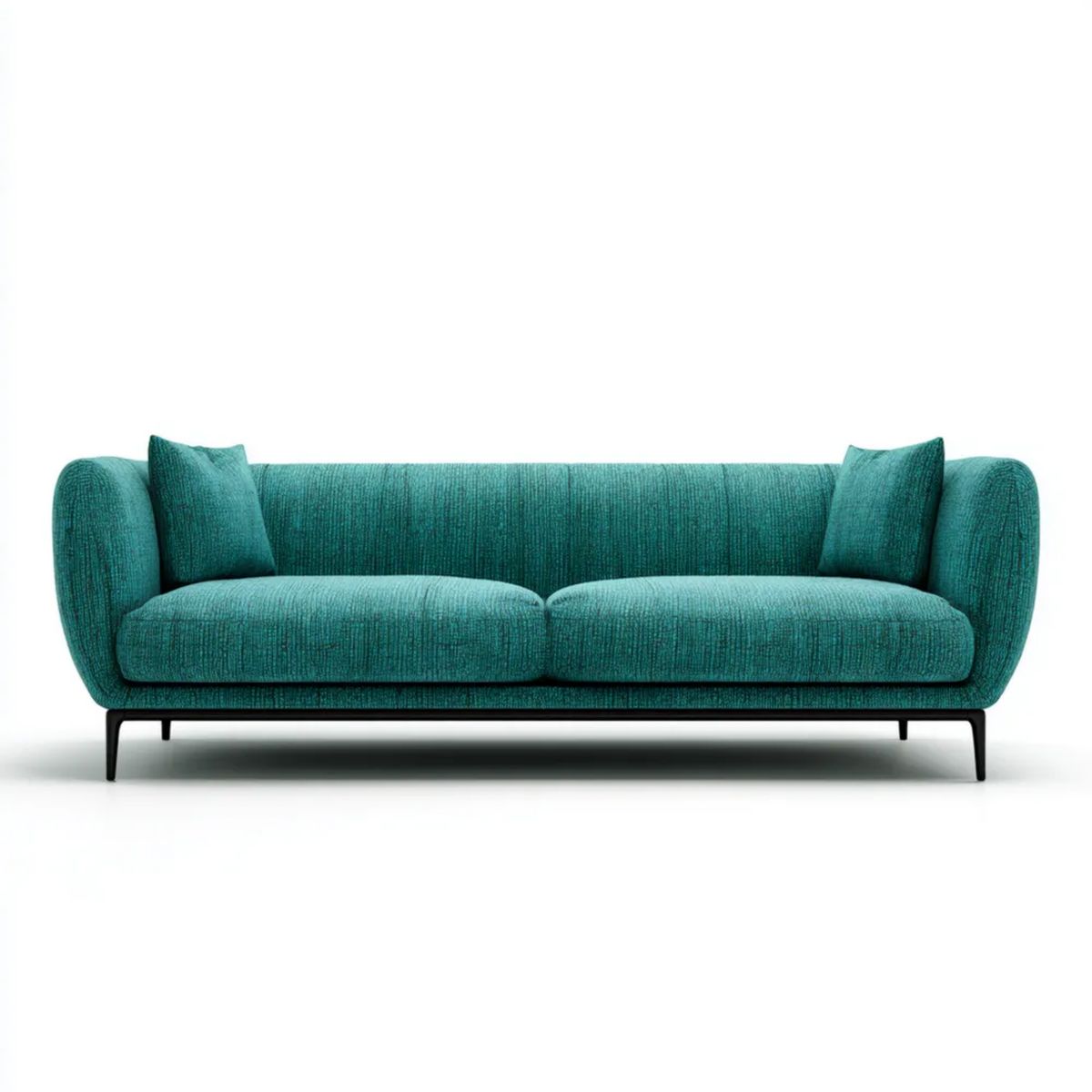 Sofa, 3-osobowa w sofie z poliestru w kształcie prostokątnym, 220 x 92 x 78 cm